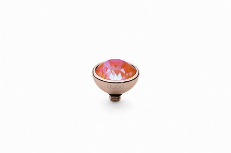 Qudo Rose Gold Topper Bottone 10mm - Orange Glow Delite